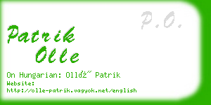 patrik olle business card